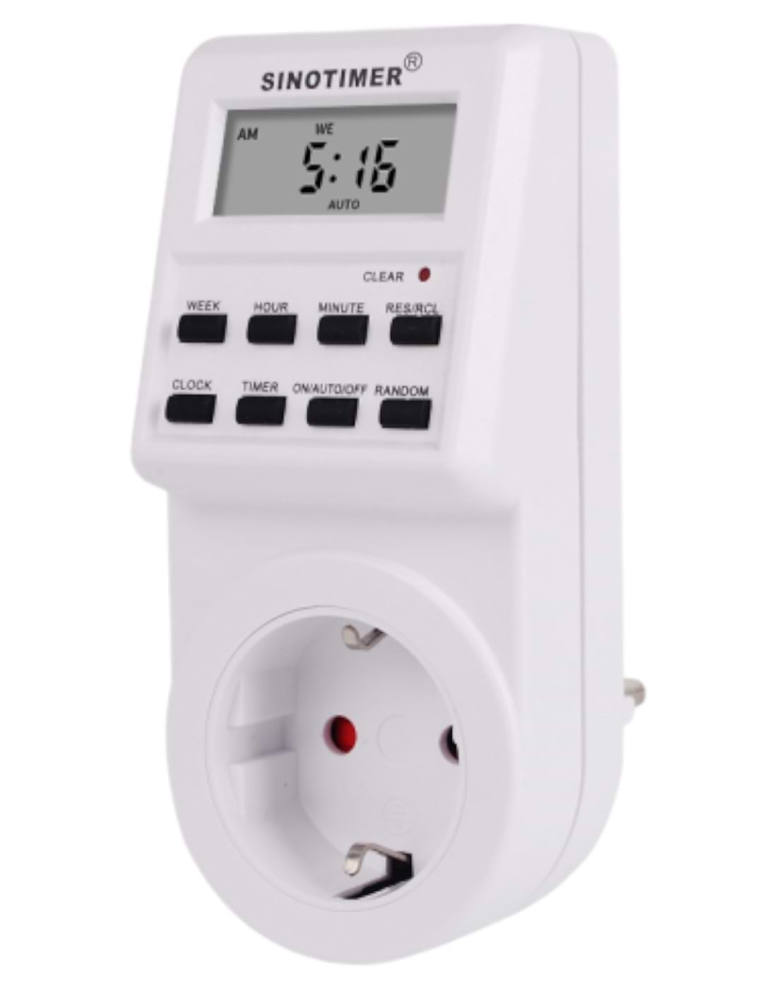 Умная розетка Sinotimer TM516 c цифровым недельным таймером