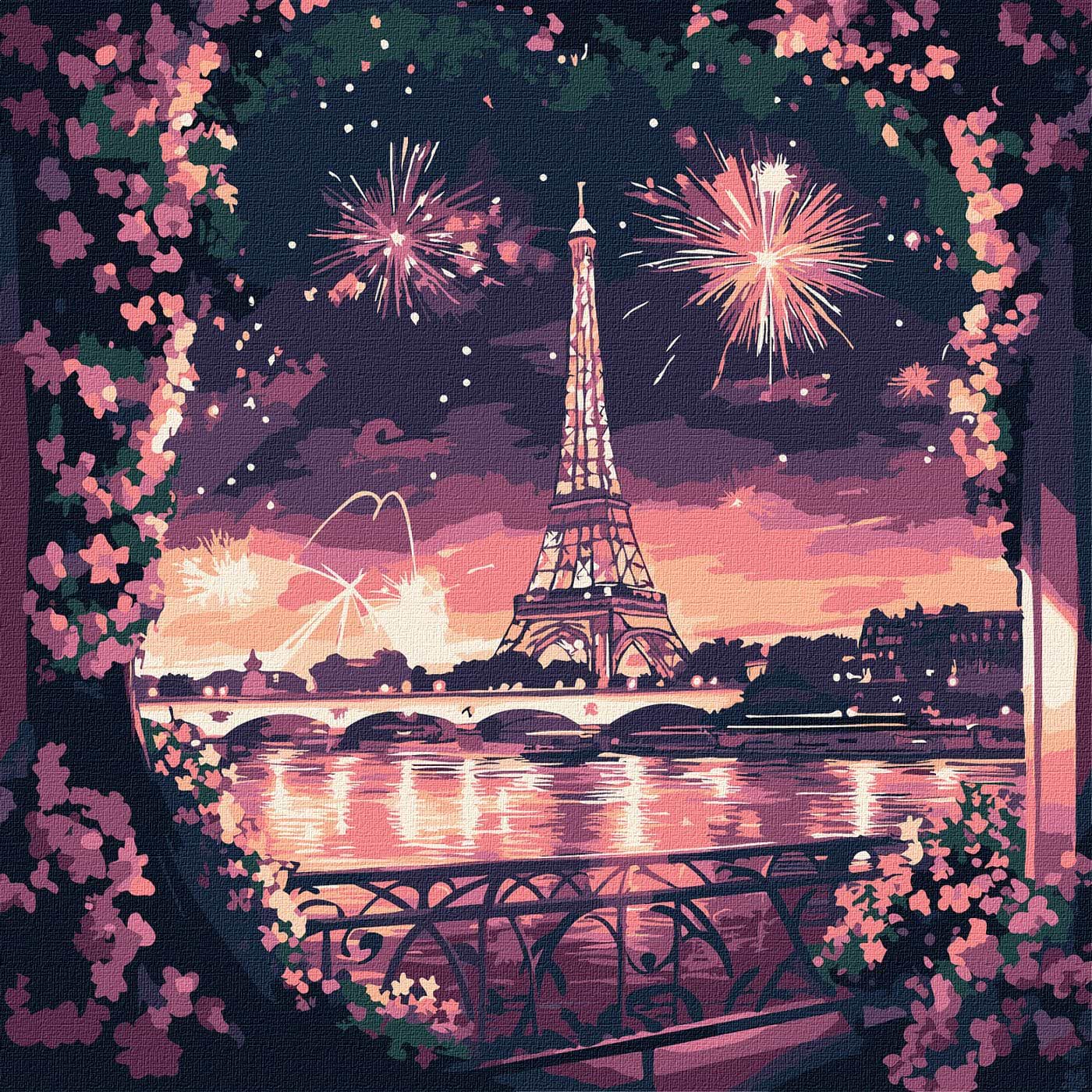 Картина по номерам Ideyka Яркая ночь 30х30 см (KHO3670)