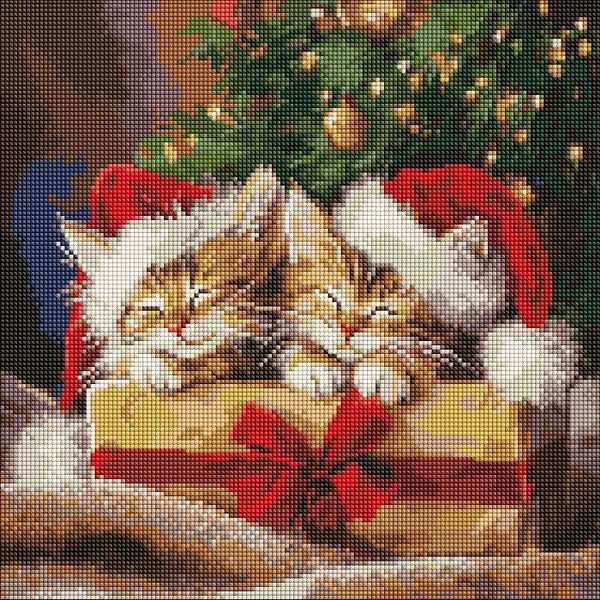 Фото - Алмазний живопис Ideyka Пухнасті подарунки 40х40 (AMO20008)