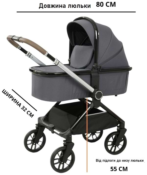 Фото - Коляска универсальная 2 в 1 Kidilo D900 Black
