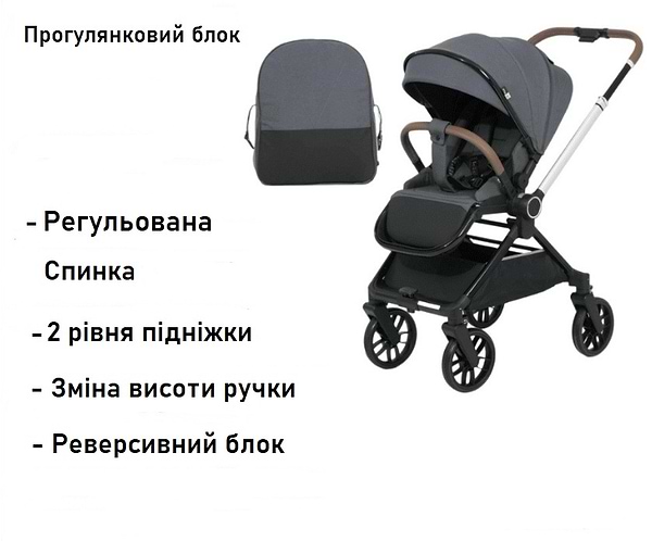 Фото - Коляска универсальная 2 в 1 Kidilo D900 Black