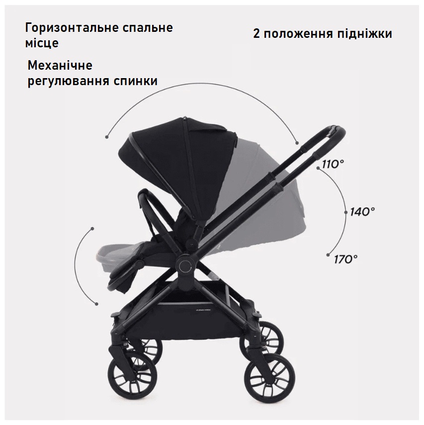 Фото - Коляска универсальная 2 в 1 Kidilo D900 Black