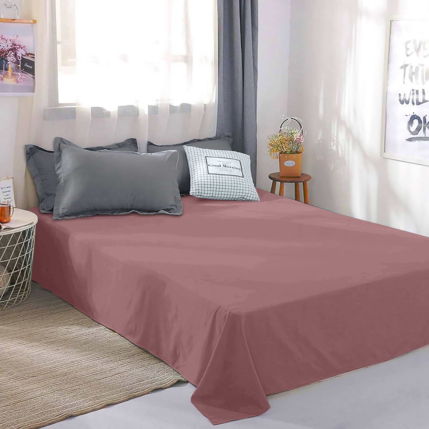 Набір простирадл Zastelli 17-1608 Plum бязь 180х210 см 2 шт. (21956)