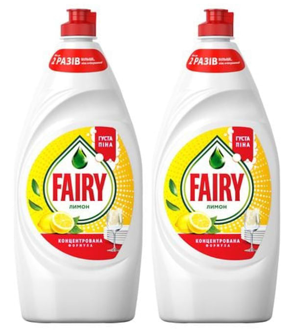 Фото - Средство для ручного мытья посуды Fairy Лимон 2 х 900 мл