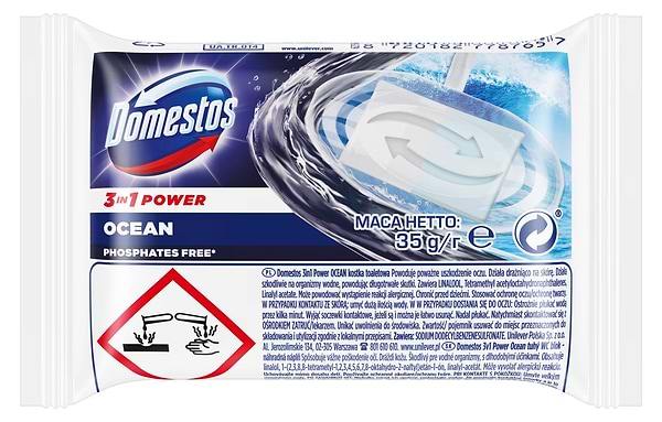 Фото - Туалетный блок Domestos сменный, Атлантик 35 г