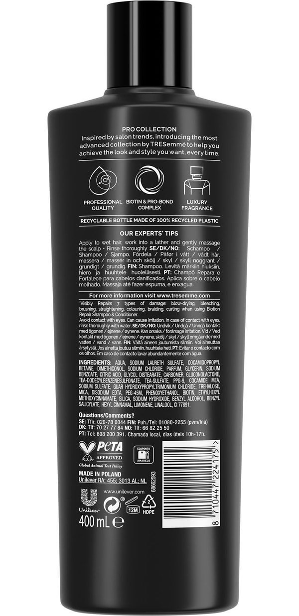 Фото - Шампунь жіночий TRESEMME Repair and Protect, 400 мл