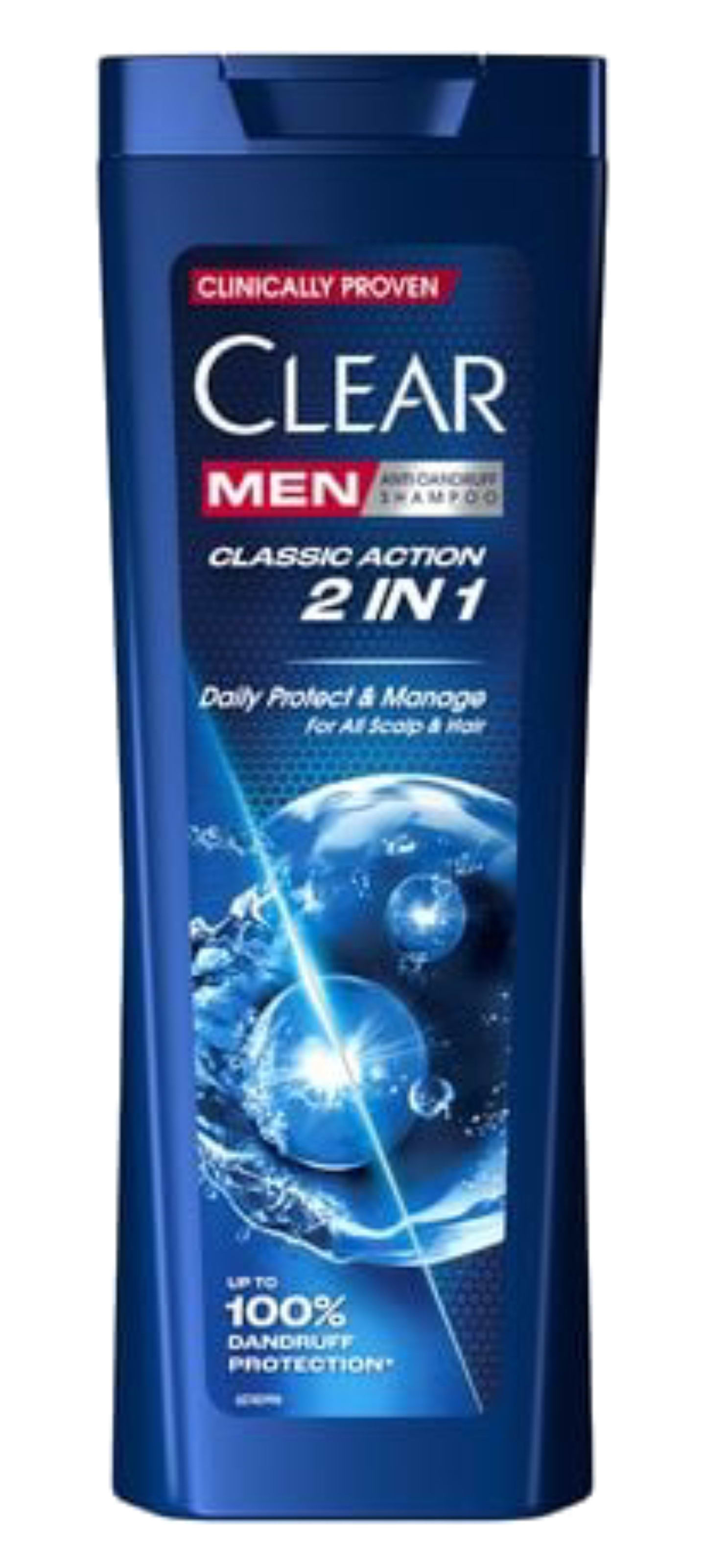 Шампунь чоловічий CLEAR Classic Action 2 in 1, 360 мл - Фото 1