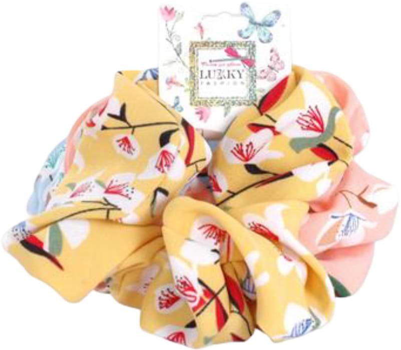 Набор для волос Lukky Набор резинок с цветочным принтом 3 шт. (T19596)