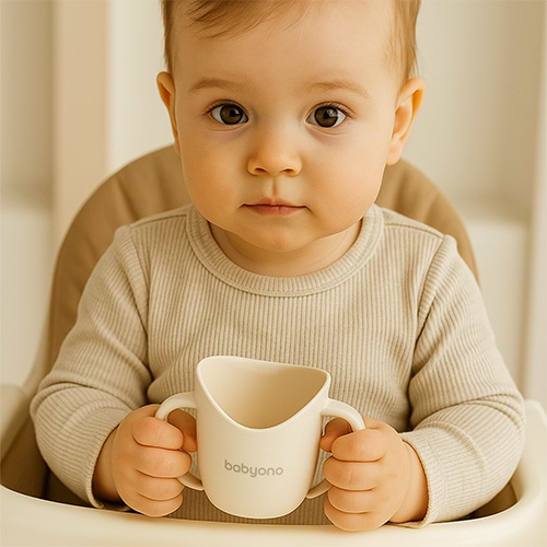 Фото - Чашка BabyOno з ручками 120 мл Бежевий (1463/09)