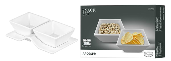 Фото - Менажница Ardesto 3 пр. белый (AR3750)