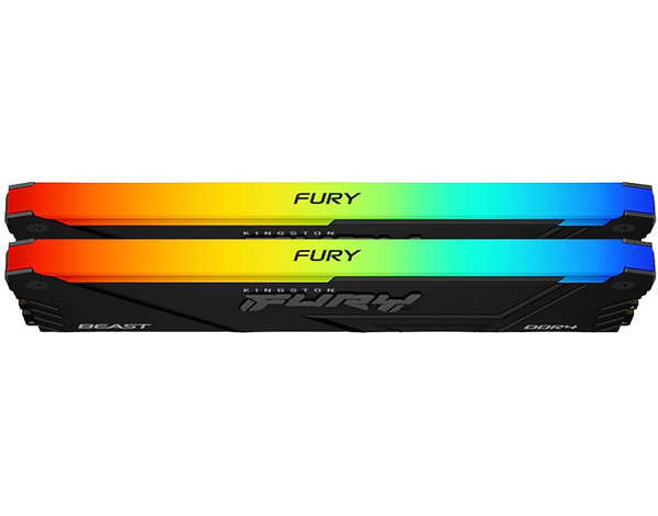 Фото - Память DDR Kingston Fury Beast RGB Black XMP DDR4-3600 16GB (2x8GB) CL17-21-21 1.35V (KF436C17BB2AK2/16)