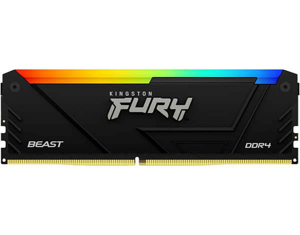 Фото - Память DDR Kingston Fury Beast RGB Black XMP DDR4-3600 16GB (2x8GB) CL17-21-21 1.35V (KF436C17BB2AK2/16)