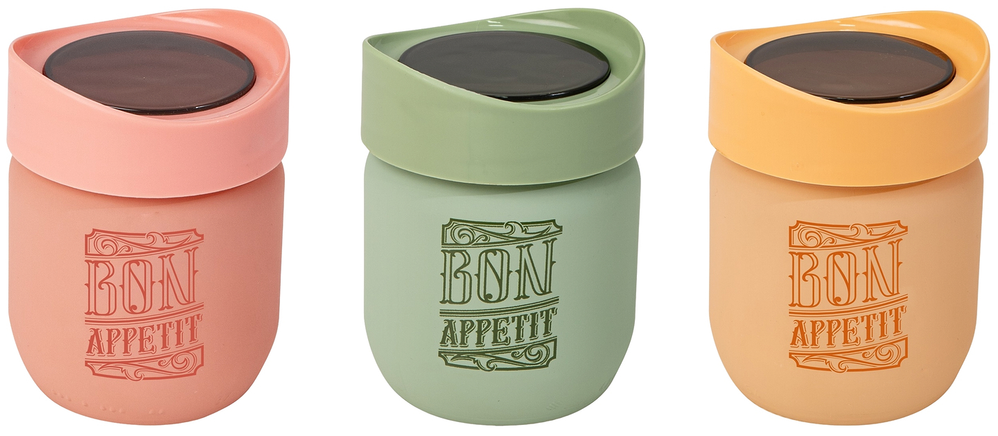 Ємність для сипучих Herevin 2024 Colours Plastic Lid 0.425 л в асортименті (149357-150) - Фото 1