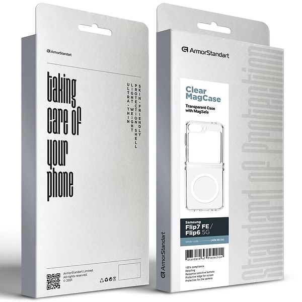 Фото - Чохол для смартфона Armorstandart Clear MagCase for Samsung Flip7 FE / Flip6 5G Transparent (ARM88136)