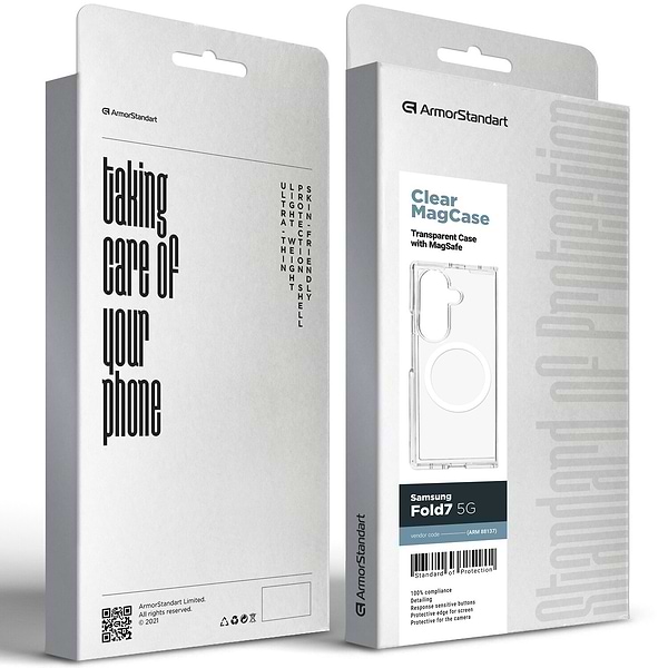 Фото - Чохол для смартфону Armorstandart Clear MagCase for Samsung Fold7 5G Transparent (ARM88137)