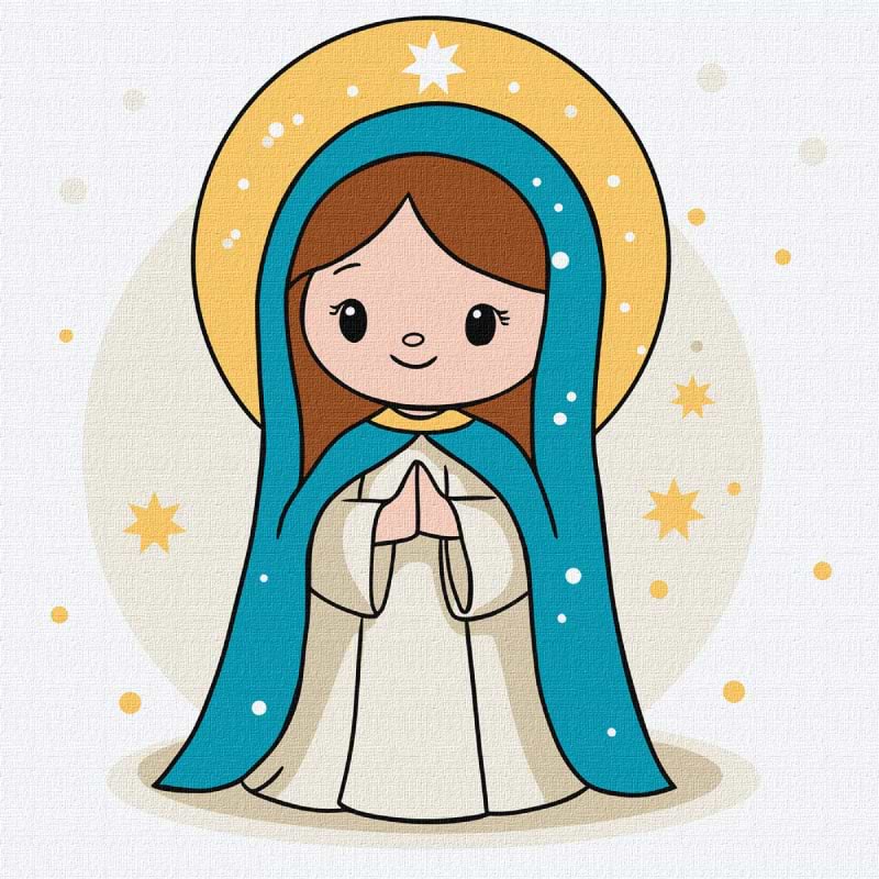 Картина по номерам Ideyka Нежность и милосердие 25х25 см (KHO1195)