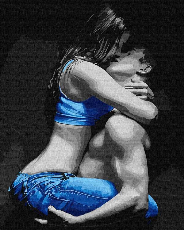 Фото - Картина за номерами Ideyka Пристрасні обійми 40х50 см (KHO8409)