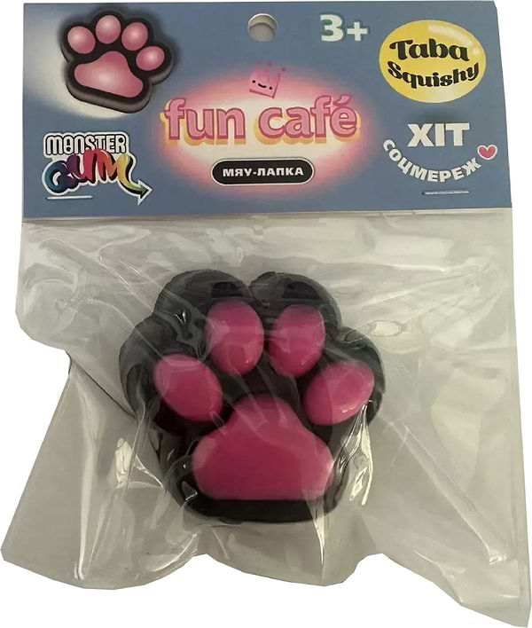 Фото - Сквиш Monster Gum Fun Cafe Taba - Мяу-лапка в ассортименте (T26183)