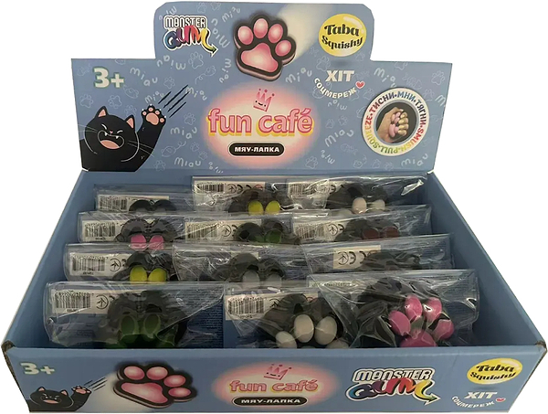 Фото - Сквиш Monster Gum Fun Cafe Taba - Мяу-лапка в ассортименте (T26183)