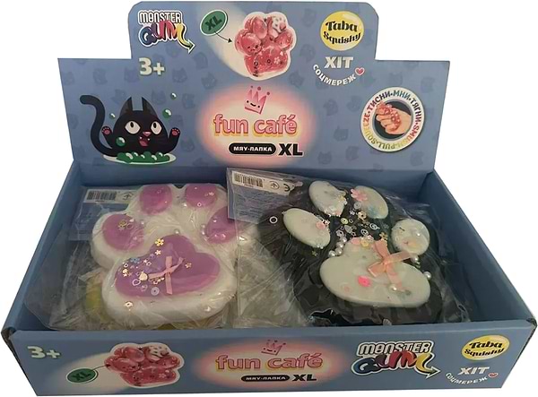 Фото - Сквіш Monster Gum Fun Cafe Taba - Мяу-лапка XL в асортименті (T26184)