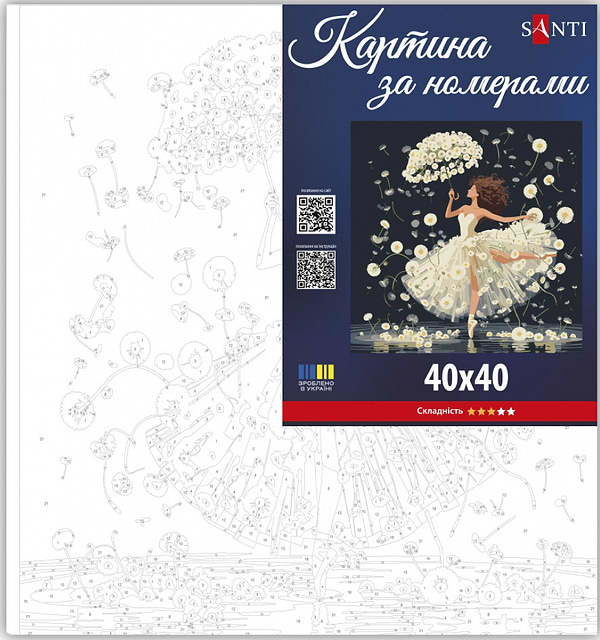 Фото - Картина за номерами Santi Кульбаби і танцівниця 40х40 см (955644)