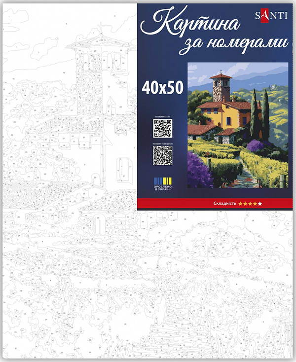 Фото - Картина по номерам Santi Тоскана 40х50 см (955749)