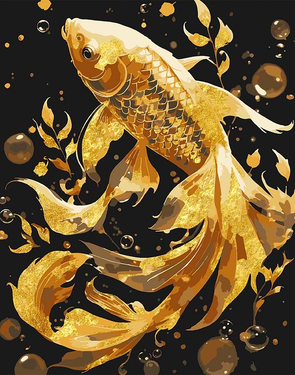 Фото - Картина за номерами Santi Золота рибка 40х50 см поталь (956849)