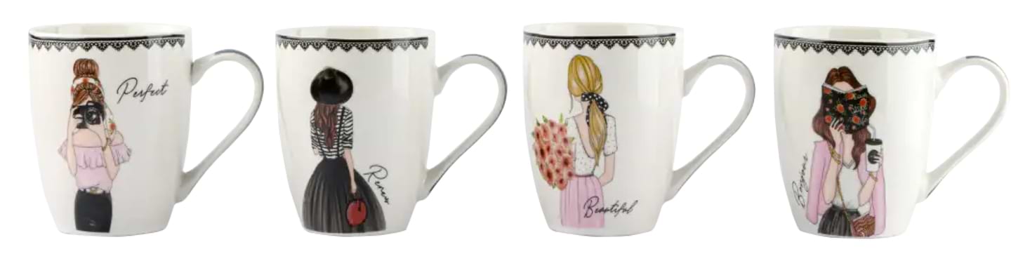 Чашка Vittora Айвори Современная девушка 340 мл в ассортименте (VT-C-113340)