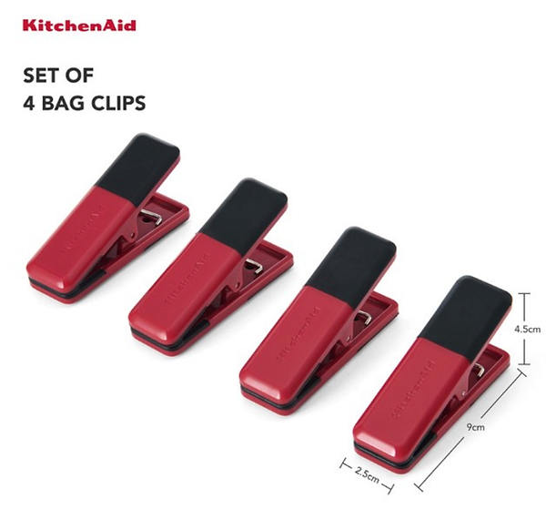 Фото - Набір затискачів для пакетів KitchenAid Universal 4 шт. червоний (KQG325OHERE)