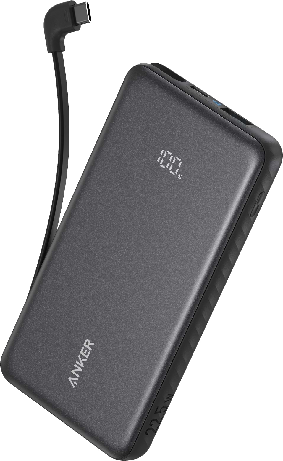 Батарея мобильная Anker 10000 mAh 22.5W Built-In USB-C Cable Black (A110DH11)