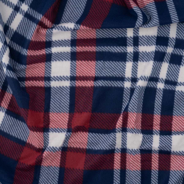 Фото - Плед односпальный Ardesto Fleece 130x160 см клетка, сине-бордовый (ART0719PB)
