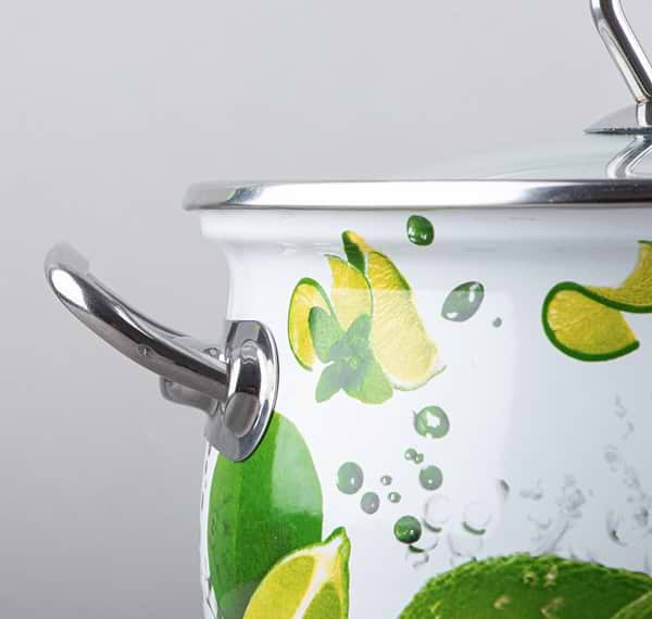 Фото - Уценка - Кастрюля Gusto GT-T-124-LI Яркие лаймы Premium 24 см 5.7 л