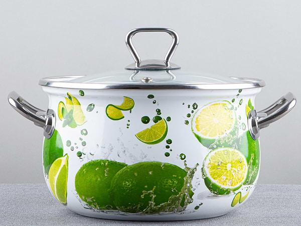 Фото - Уценка - Кастрюля Gusto GT-T-124-LI Яркие лаймы Premium 24 см 5.7 л