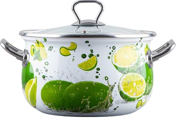 Фото - Уценка - Кастрюля Gusto GT-T-124-LI Яркие лаймы Premium 24 см 5.7 л