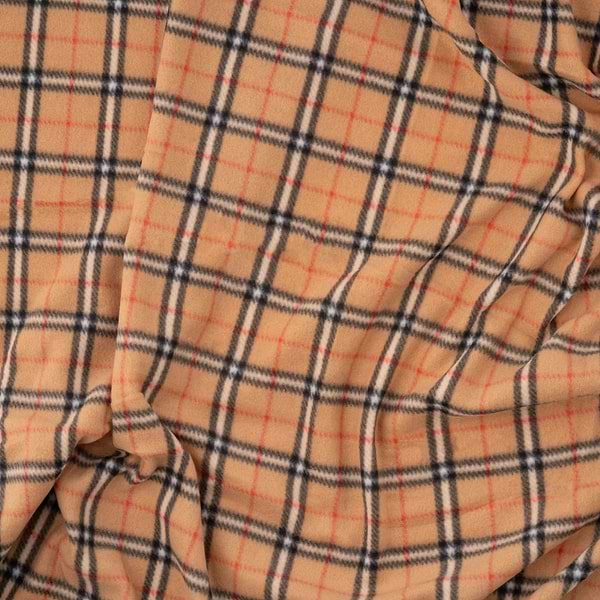 Фото - Плед односпальный Ardesto Fleece 130x160 см клетка, бежевый (ART0722PB)