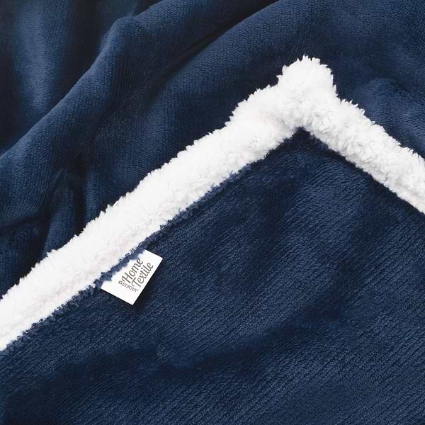 Фото - Плед двуспальный Ardesto Sherpa 160х200 см синий темный (ART0204SH)