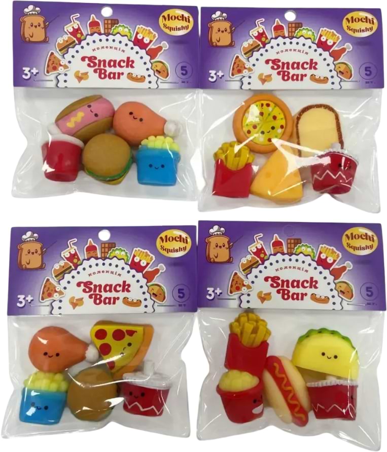 Стретч-антистресс Monster Gum mochi squishy Снек бар в ассортименте (T25003)