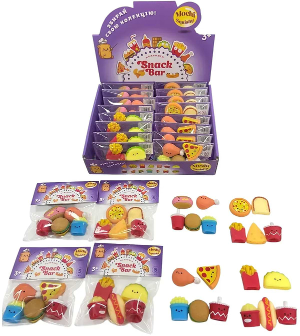 Фото - Стретч-антистресс Monster Gum mochi squishy Снек бар в ассортименте (T25003)