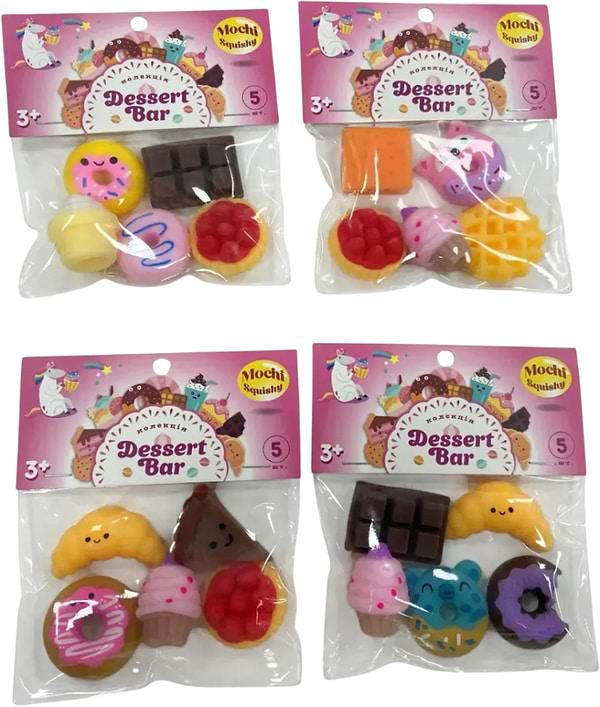 Фото - Стретч-антистрес Monster Gum mochi squishy Десерт бар в асортименті (T25004)