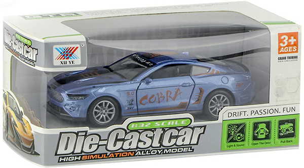 Фото - Колекційна машинка 1:32 XU YE інерційна COBRA світло звук в асортиментім (K175B13)