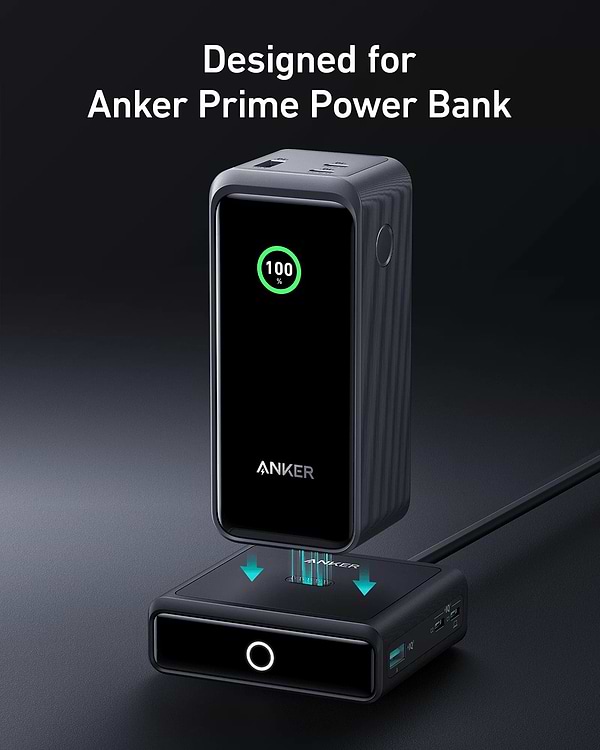 Фото - Мережевий зарядний пристрій Anker Charging Base for Anker Prime 100W, 2xUSB-C, 1xUSB-A, Pogo pin (A1902311)