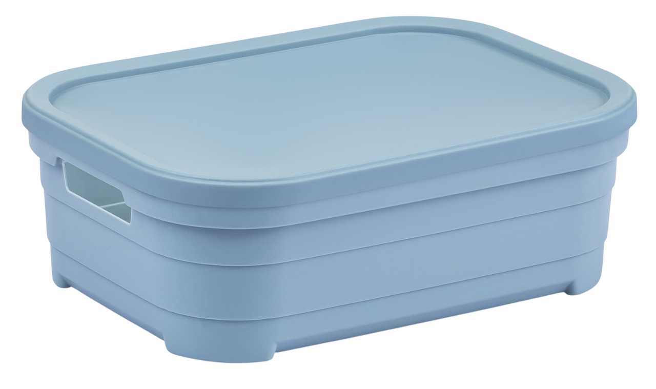 Корзина для зберігання Idea Home Pyramid Blue з/кр. 24x18,3x8.5 см (00637 Blue) - Фото 1