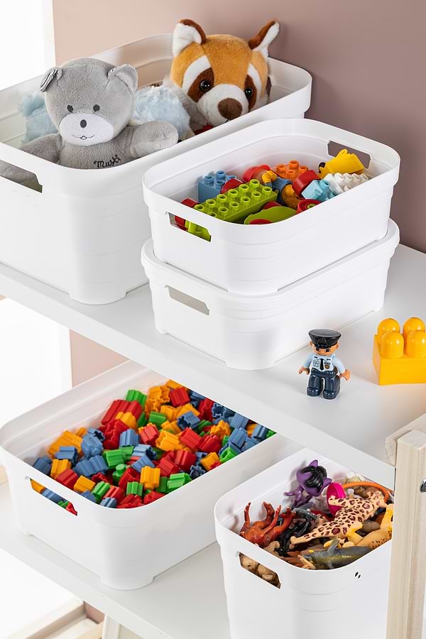 Фото - Корзина для зберігання Idea Home Pyramid White з/кр. 24x18x16.5 см (00639 White)