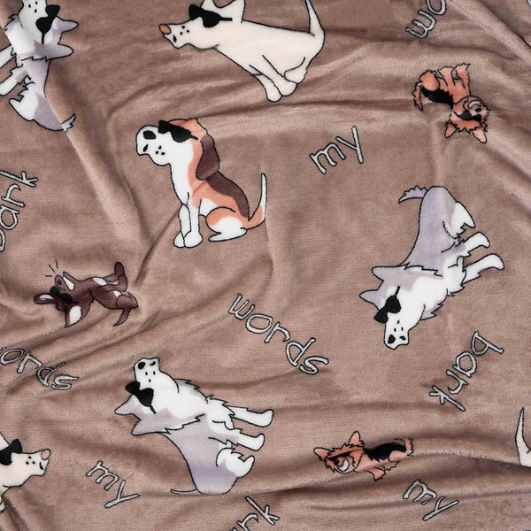 Фото - Плед двуспальный Ardesto Flannel 160х200 см собачки в очках (ART0129PB)