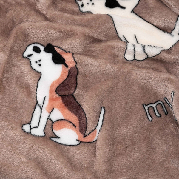 Фото - Плед двуспальный Ardesto Flannel 160х200 см собачки в очках (ART0129PB)