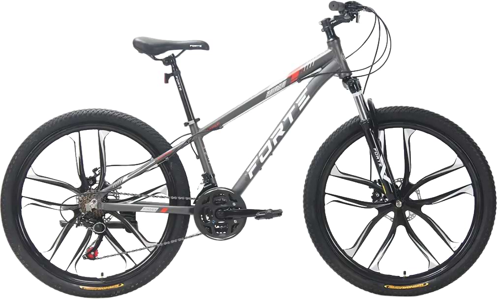 Двухколёсный велосипед Forte FINDER 25.2412-03S к24" р12" Gray/Orange