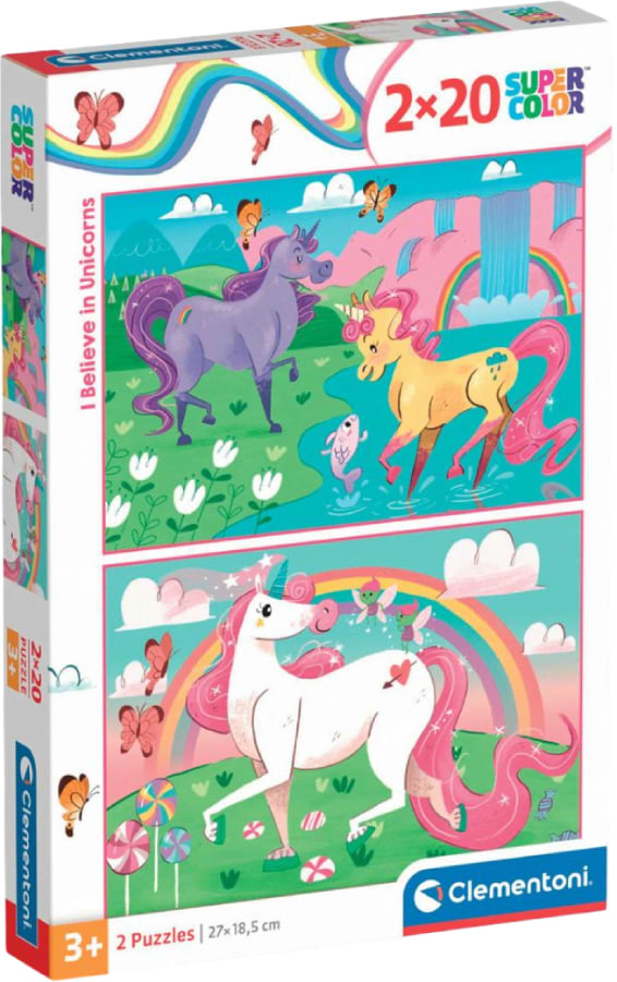 Купити Пазли (3-4 роки) Clementoni I Believe in Unicorns 2 шт. по 20 ел. (24754) - Фото 1 Пазли (3-4 роки) Clementoni I Believe in Unicorns 2 шт. по 20 ел. (24754) - Фото 1