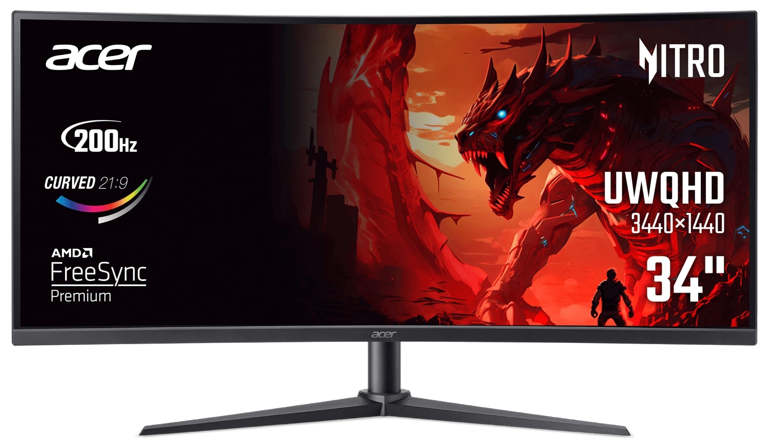 Фото - Монітор ігровий Acer Nitro XZ340CURX0bmiiphx (UM.CX0EE.013)