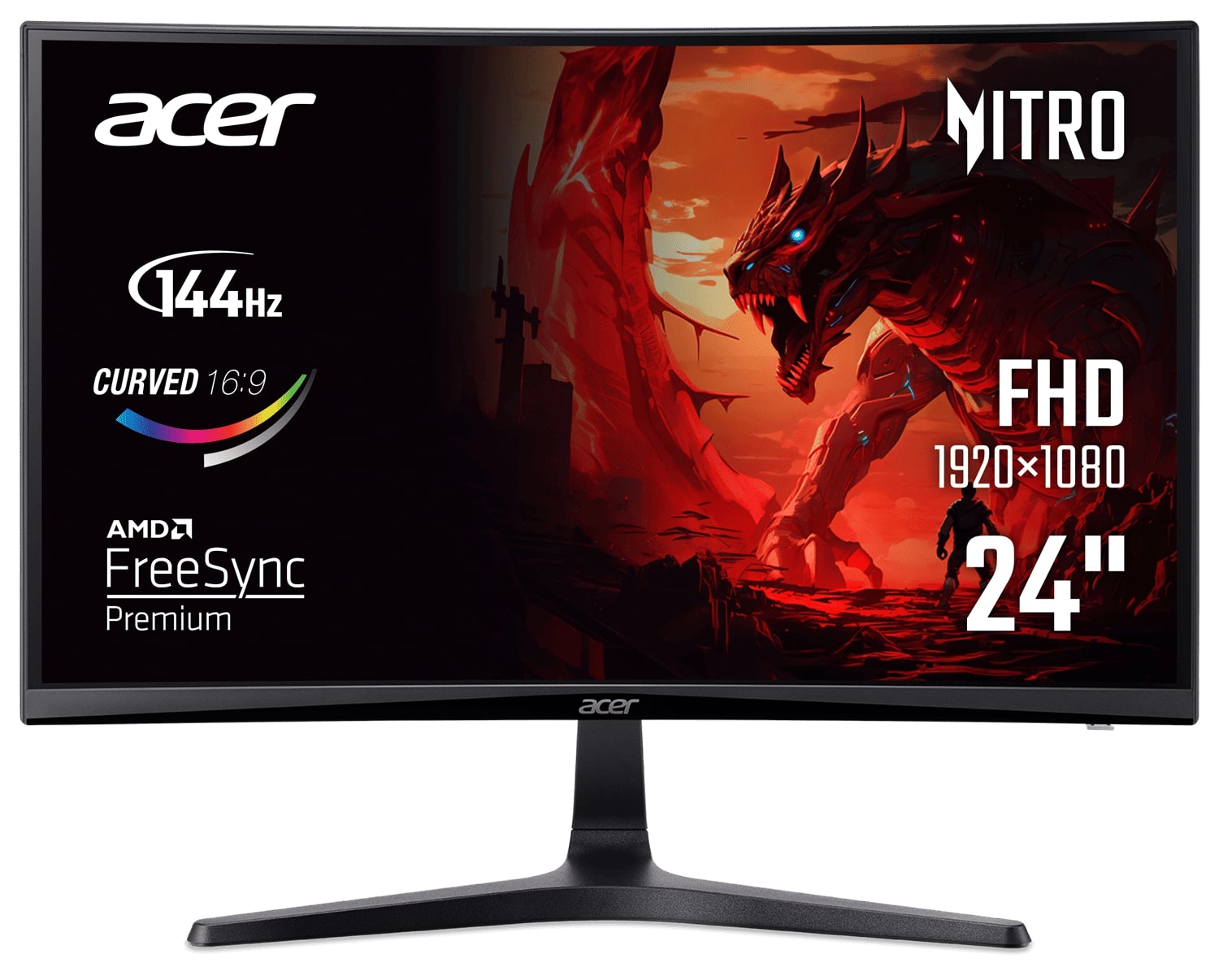 Монитор Acer ED240QP0bi (UM.UE0EE.004) Black - Фото 1