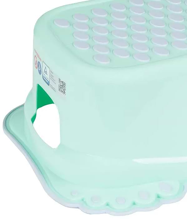 Фото - Підставка дитяча під умивальник Tega Baby Зайчики з антиковзаючою гумою М'ятний (KR-006-105)